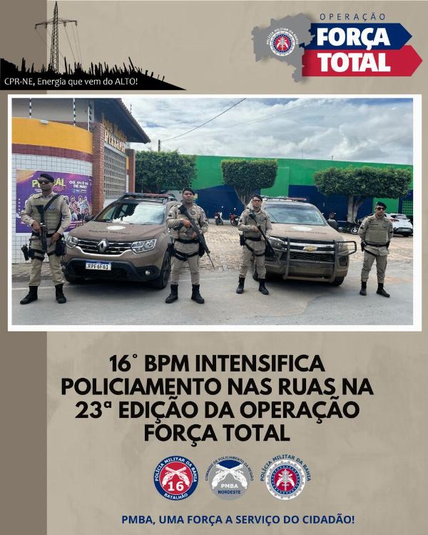 16° BPM atua na 23ª edição da Operação Força Total